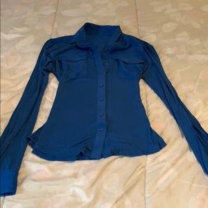 Bebe Blue Blouse